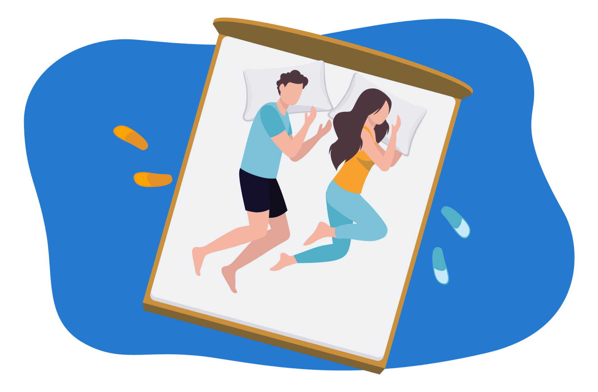 position cuillere a distance dormir en couple